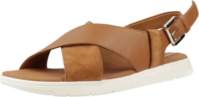 Geox Flat Sandals Brown Dames