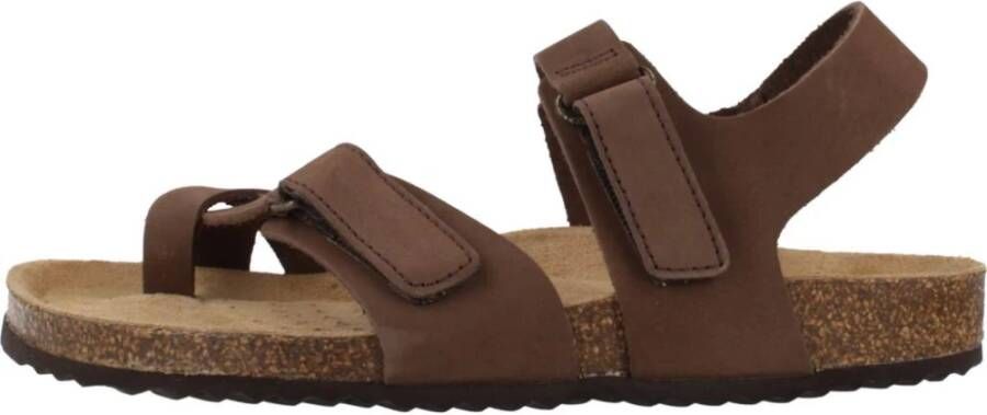 Geox Stijlvolle platte sandalen voor vrouwen Brown Dames