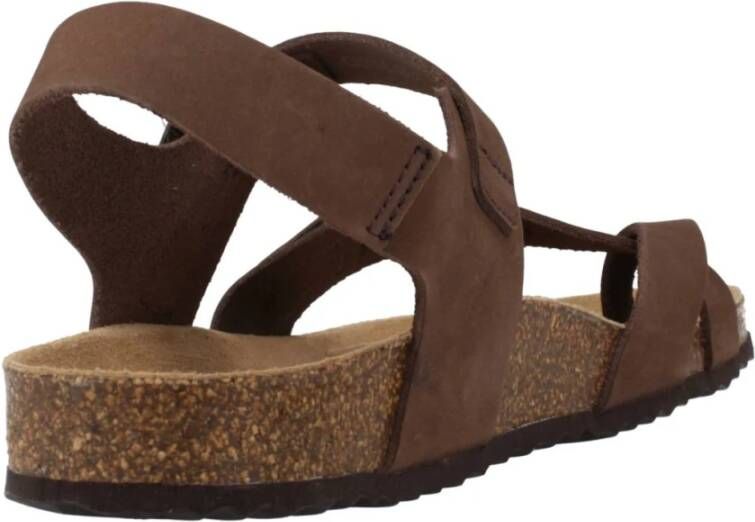 Geox Stijlvolle platte sandalen voor vrouwen Brown Dames