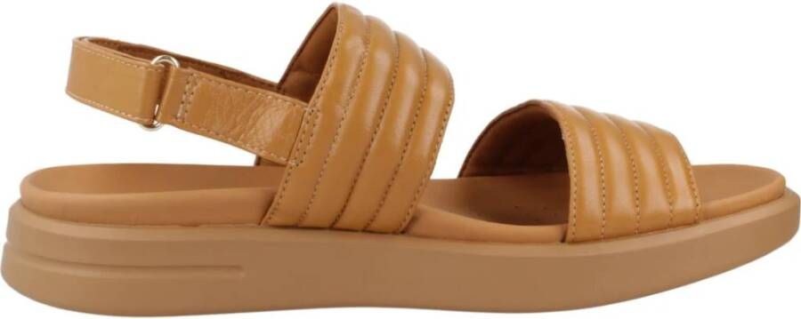 Geox Stijlvolle platte sandalen voor vrouwen White Dames