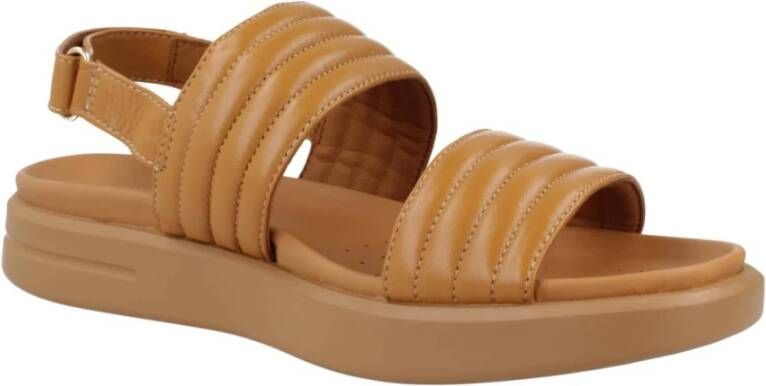 Geox Stijlvolle platte sandalen voor vrouwen White Dames