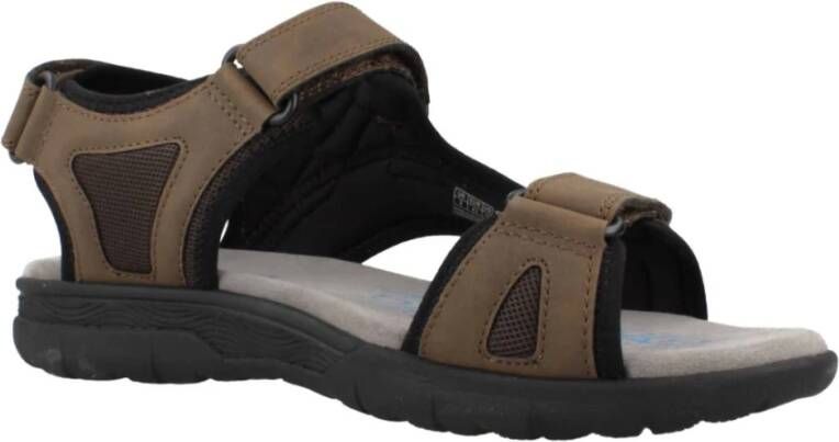 Geox Stijlvolle platte sandalen voor mannen Green Heren