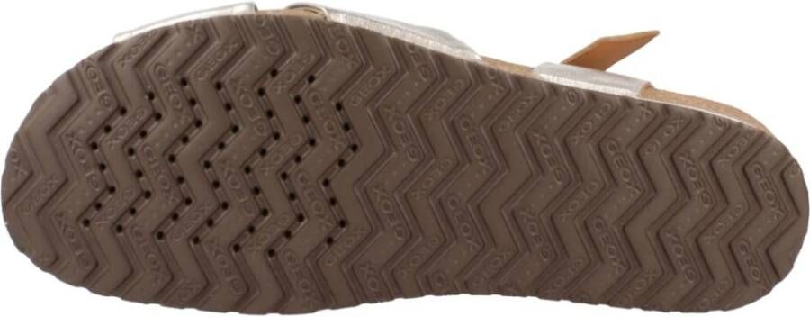 Geox Comfortabele platte sandalen voor vrouwen Gray Dames