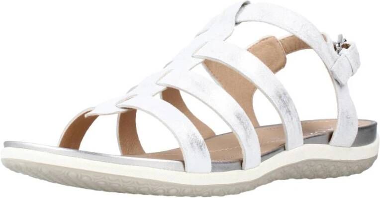 GEOX D72R6A Platte sandalenDames Sandalen Wit beige - Foto 14