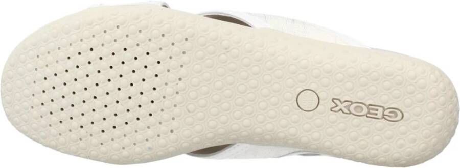 Geox Stijlvolle Platte Sandalen White Dames