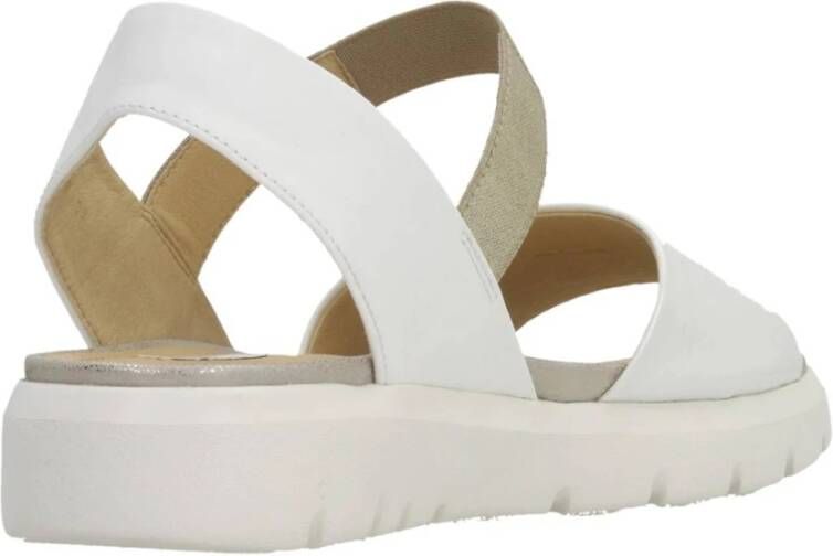 Geox Comfortabele platte sandalen voor vrouwen White Dames