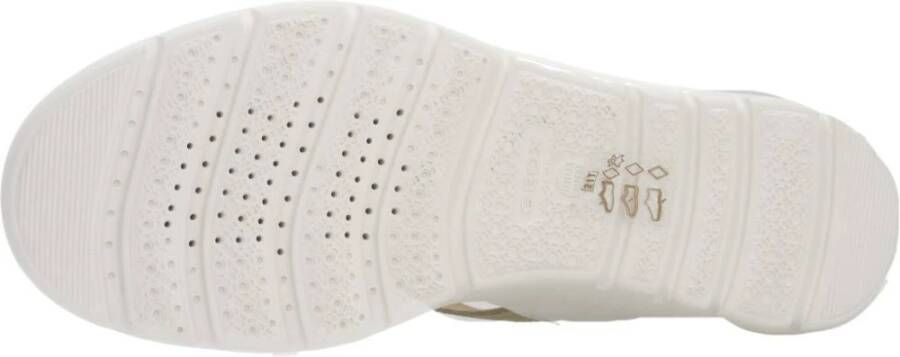 Geox Comfortabele platte sandalen voor vrouwen White Dames
