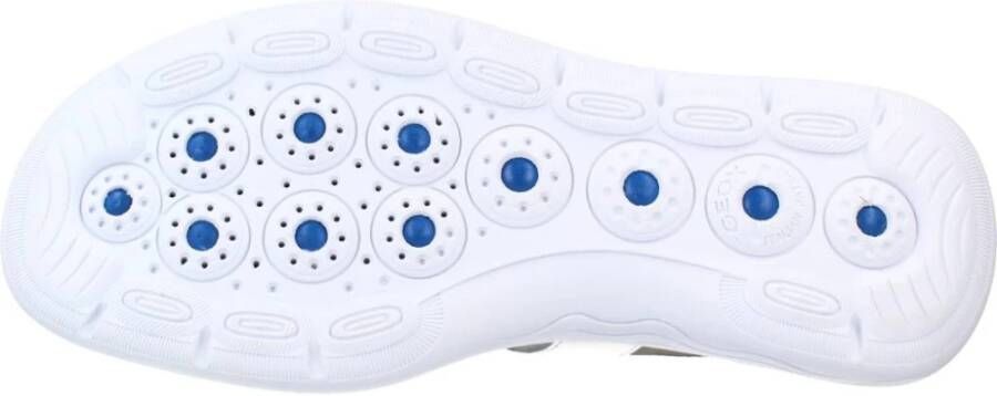 Geox Comfortabele platte sandalen voor vrouwen White Dames
