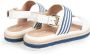 Geox Witte Blauwe Casual Platte Sandalen White Dames - Thumbnail 2