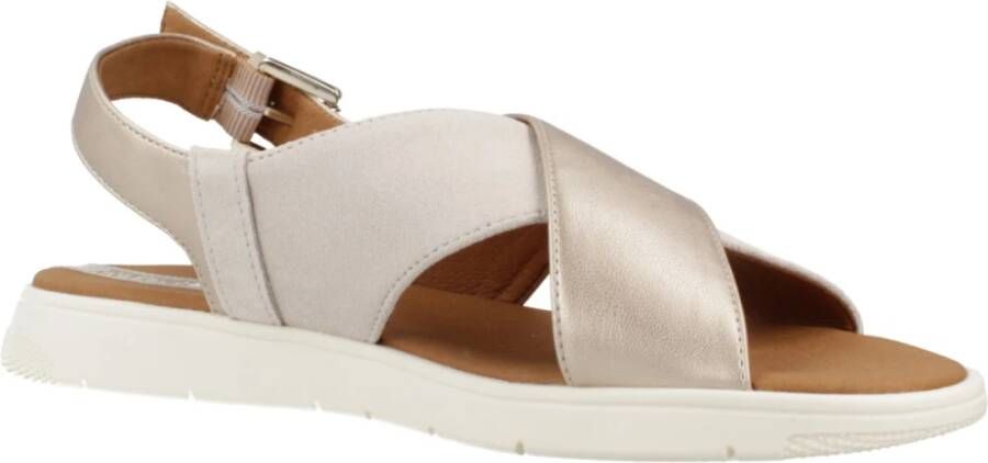 Geox Stijlvolle platte sandalen Yellow Dames