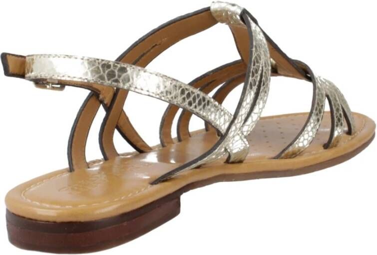 Geox Stijlvolle platte sandalen voor vrouwen Yellow Dames