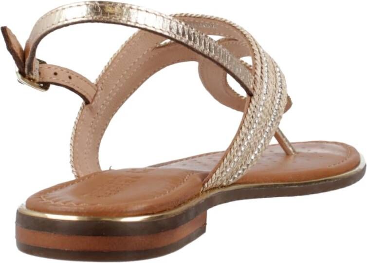 Geox Comfortabele platte sandalen voor vrouwen Yellow Dames