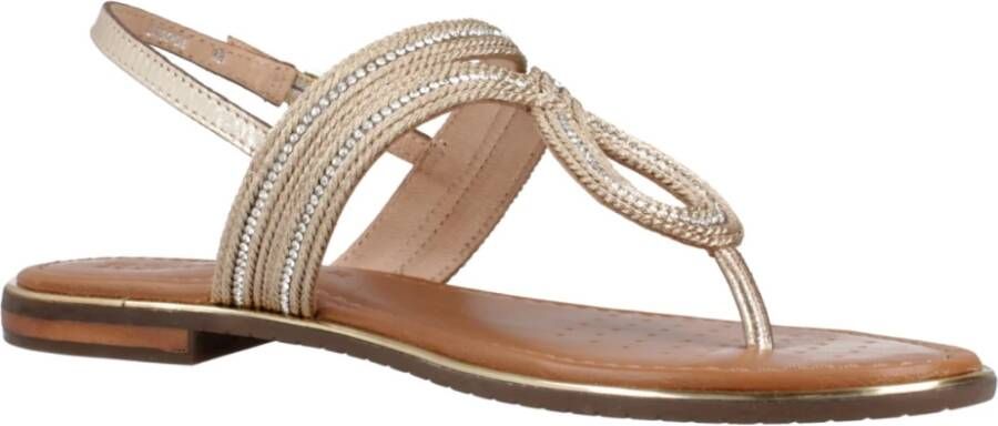 Geox Comfortabele platte sandalen voor vrouwen Yellow Dames