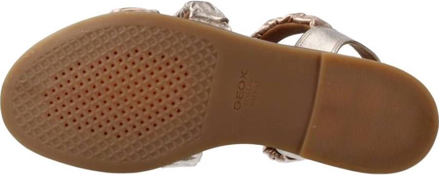 Geox Stijlvolle Platte Sandalen voor Vrouwen Yellow Dames