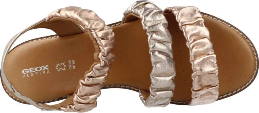 Geox Stijlvolle Platte Sandalen voor Vrouwen Yellow Dames
