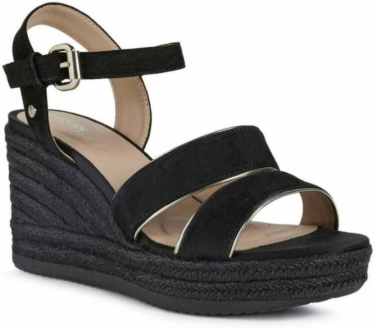 Geox Flat Sandals Zwart Dames