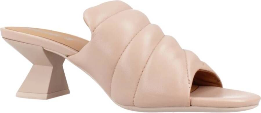 Geox Heeled Mules Beige Dames