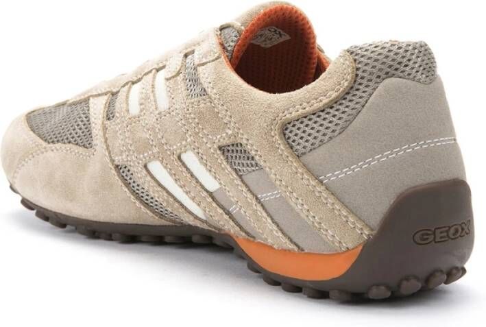 Geox Klassieke Snake Print Schoenen Beige Heren