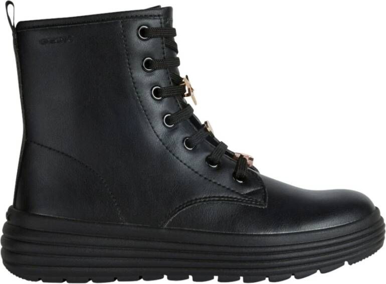 Geox Lace-up Boots Zwart Dames