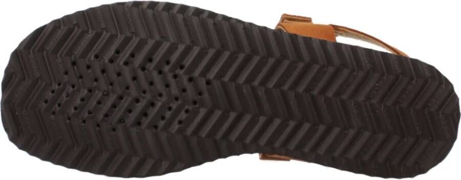 Geox Leuca Platte Sandalen Brown Dames