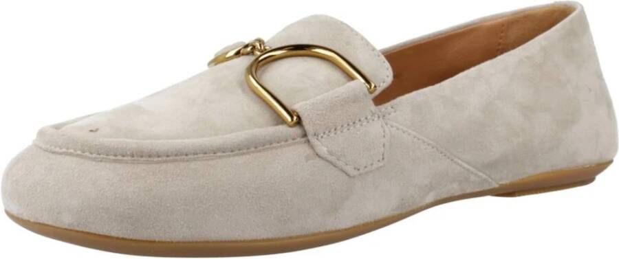 Geox Stijlvolle Comfortabele Loafers voor Vrouwen Beige Dames