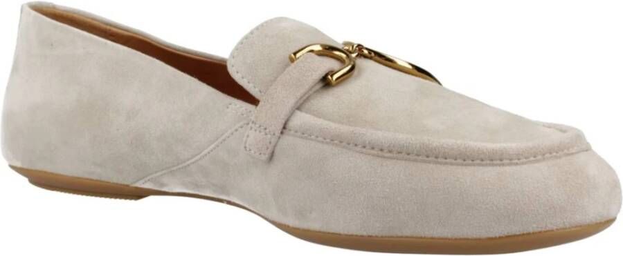 Geox Stijlvolle Comfortabele Loafers voor Vrouwen Beige Dames