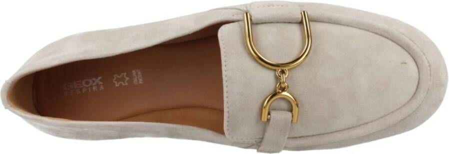 Geox Stijlvolle Comfortabele Loafers voor Vrouwen Beige Dames