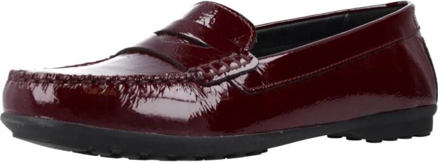 Geox Stijlvolle Comfortabele Loafers voor Vrouwen Red Dames