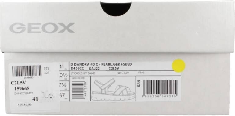 Geox Platte sandalen voor dames Beige Dames