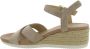 Geox Sleehaksandaaltjes D ISCHIA CORDA met sleehak in raffia-look - Thumbnail 5