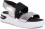 Geox silver black casual open sandals Grijs Dames - Thumbnail 2