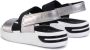 Geox silver black casual open sandals Grijs Dames - Thumbnail 3