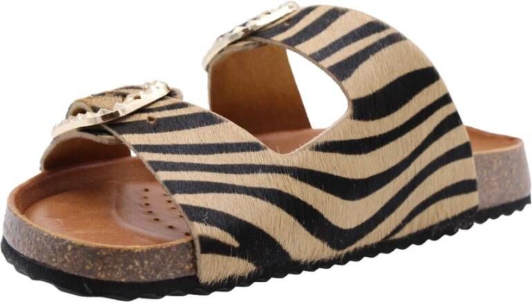 Geox Comfortabele zomerslippers voor vrouwen Beige Dames