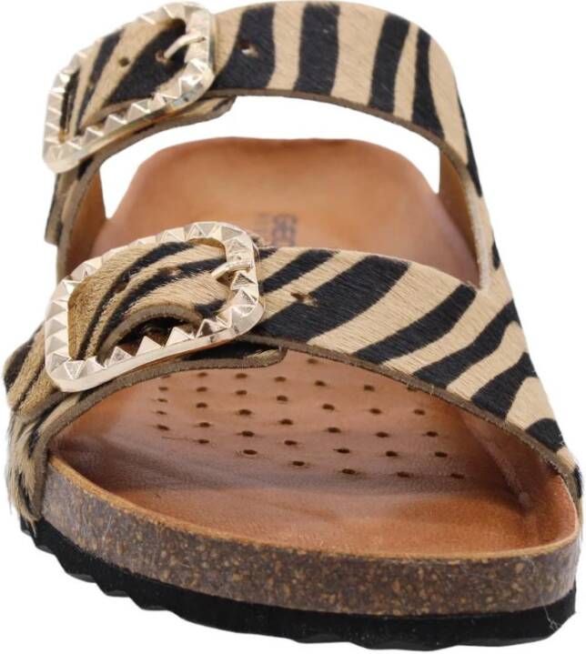 Geox Comfortabele zomerslippers voor vrouwen Beige Dames