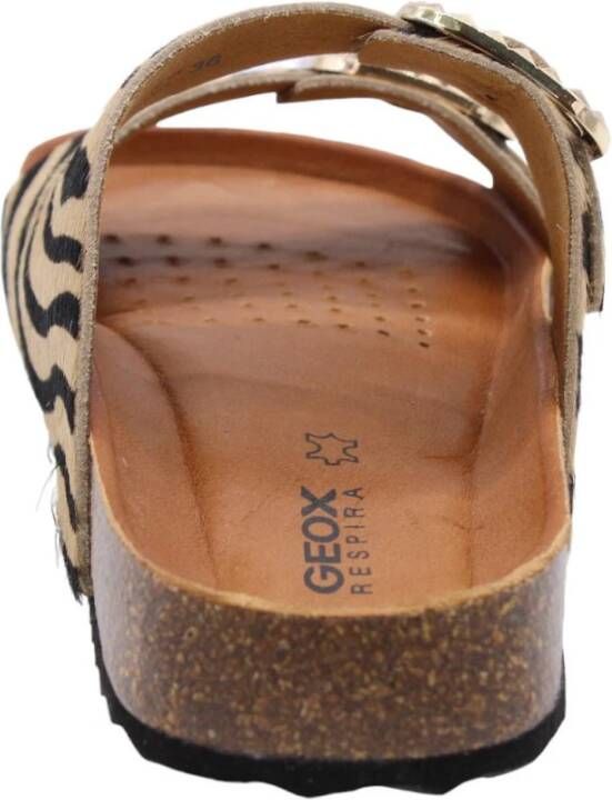Geox Comfortabele zomerslippers voor vrouwen Beige Dames