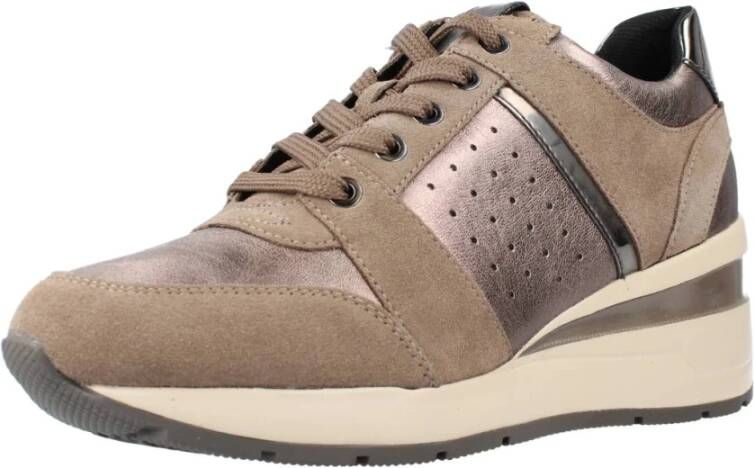 Geox Stijlvolle Casual Sneakers voor Vrouwen Brown Dames