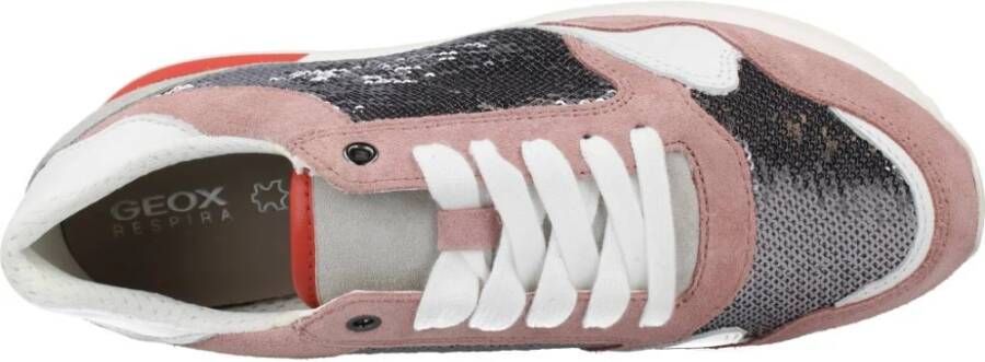 Geox Stijlvolle Casual Sneakers voor Vrouwen Pink Dames