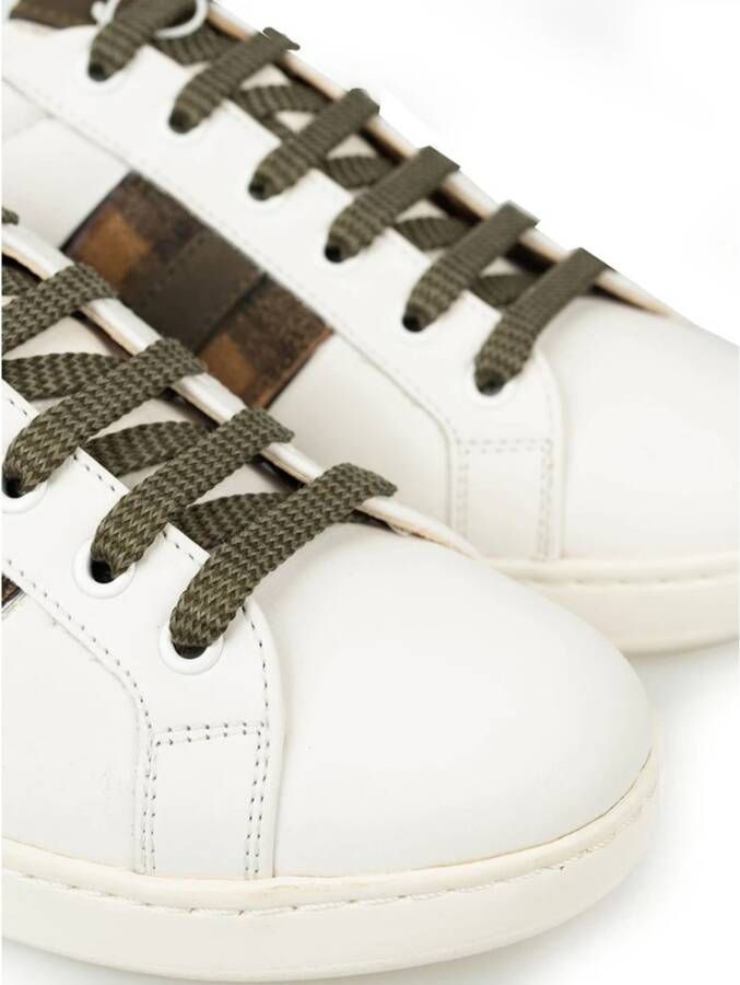 Geox Sneakers met ronde neus en versierde details Wit Dames
