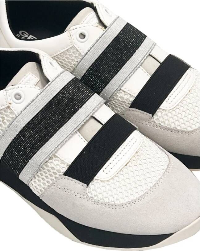 Geox Slip-On Sneakers met Metallic Details Wit Dames