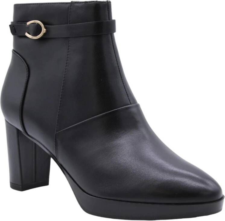 Geox Stijlvolle Enkellaars Bourbon Black Dames