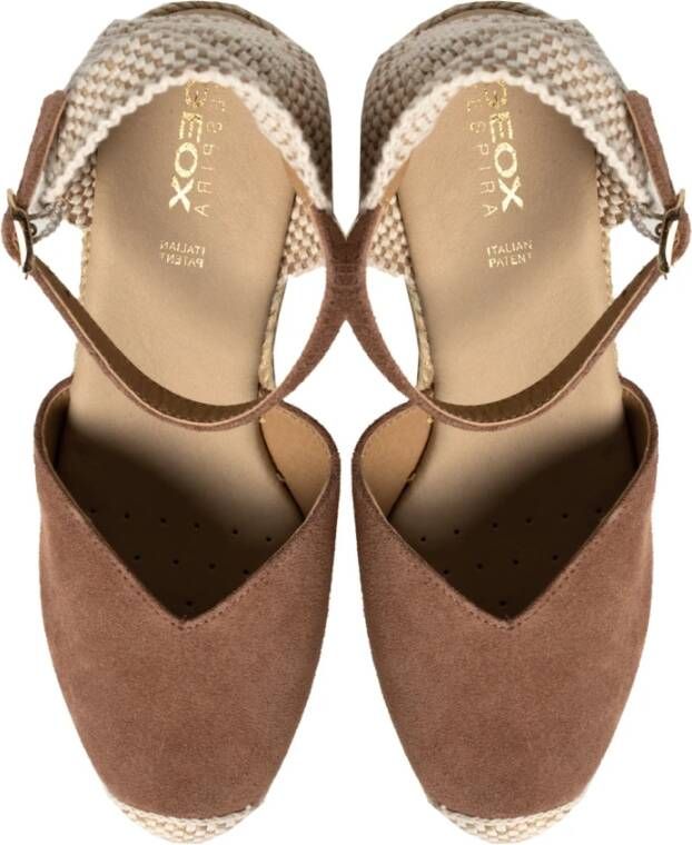 Geox Stijlvolle Espadrilles met Sleehak Pink Dames