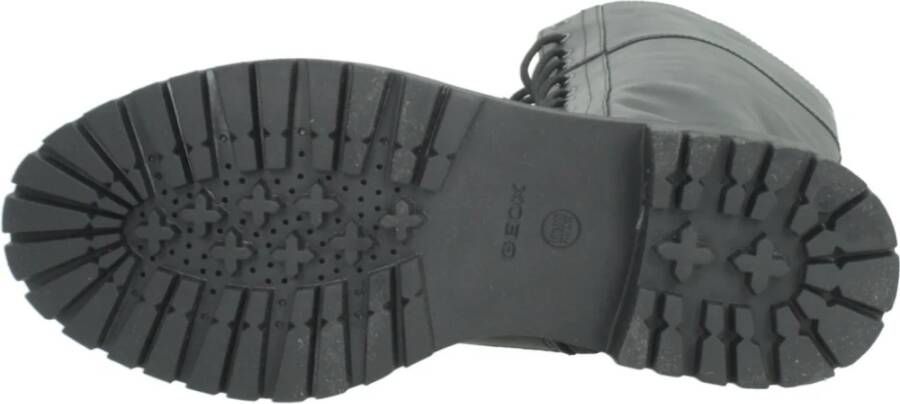 Geox Stijlvolle Lace-up Boots in Iridea Black Dames