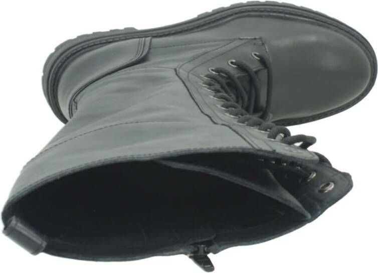 Geox Stijlvolle Lace-up Boots in Iridea Black Dames