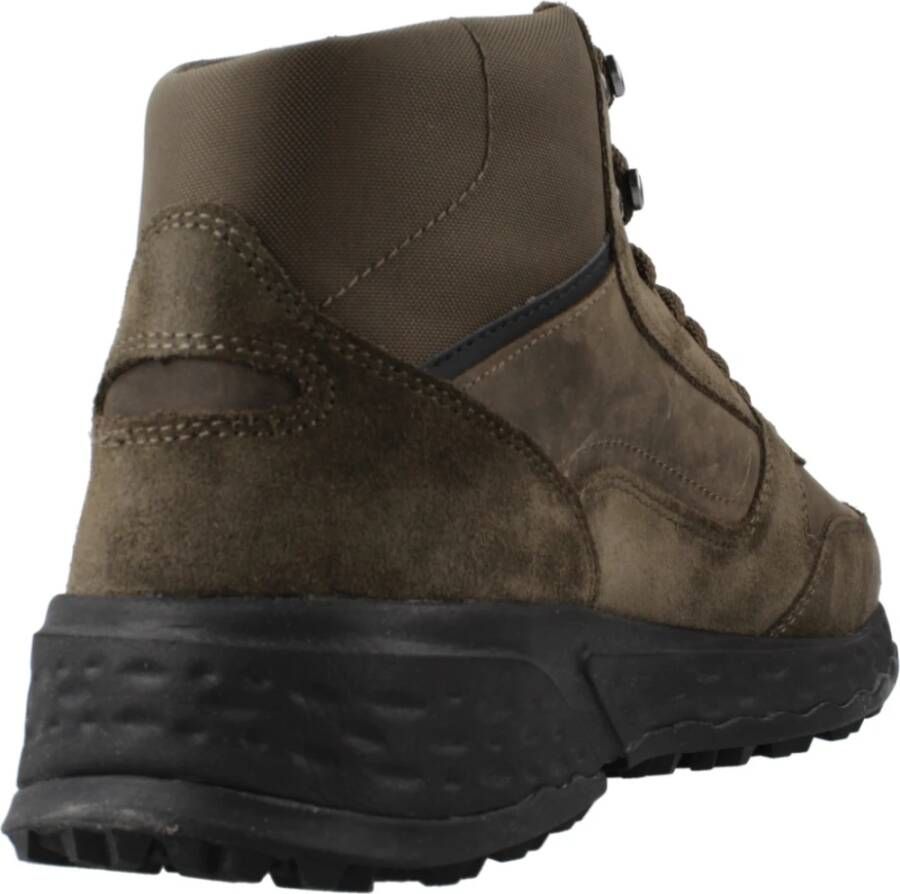 Geox Stijlvolle Lace-up Laarzen voor Off-Road Blue Heren