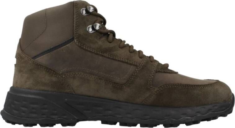 Geox Stijlvolle Lace-up Laarzen voor Off-Road Blue Heren