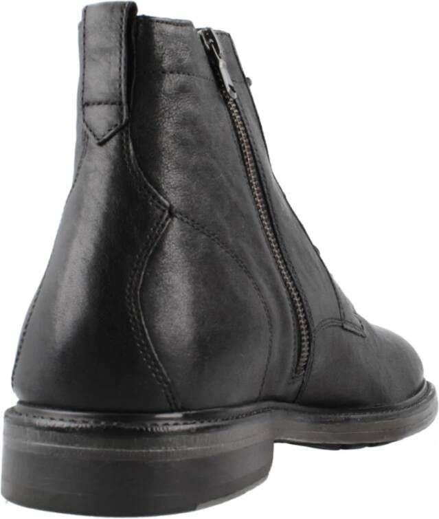 Geox Stijlvolle Lace-up Laarzen voor Mannen Black Heren