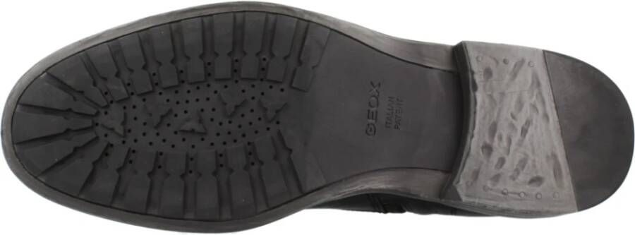 Geox Stijlvolle Lace-up Laarzen voor Mannen Black Heren