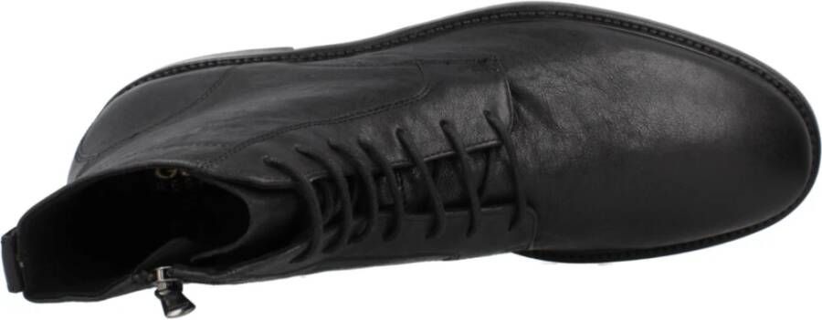 Geox Stijlvolle Lace-up Laarzen voor Mannen Black Heren