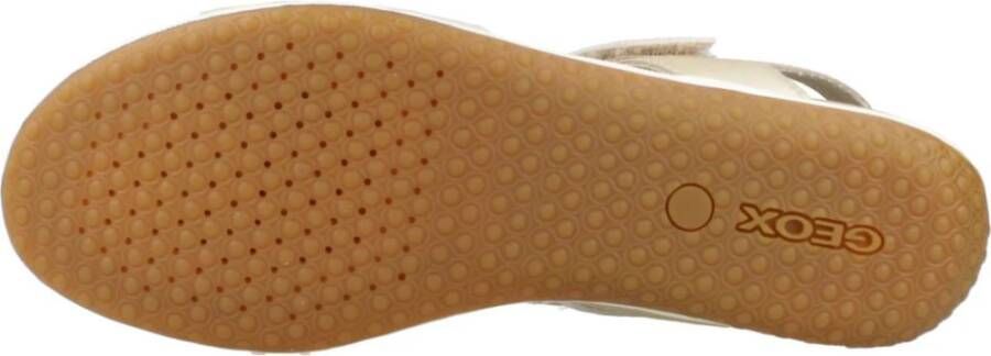 Geox Stijlvolle platte sandalen voor de zomer Beige Dames