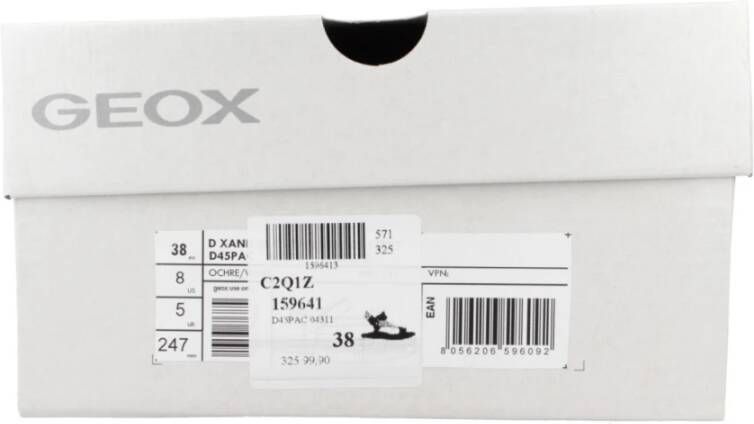Geox Stijlvolle platte sandalen Black Dames